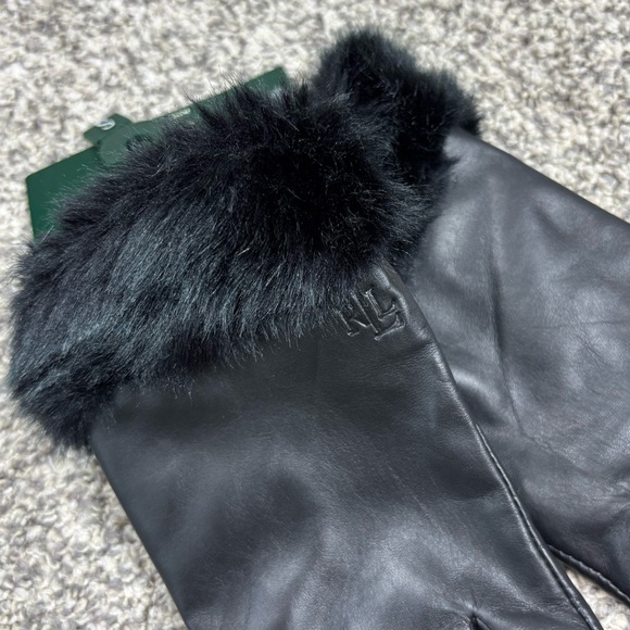 Lauren Ralph Lauren Sheep Leather Gloves Size S - Picture 2 of 6
